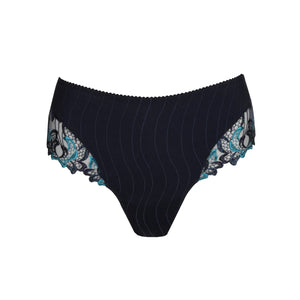 Prima Donna FW24 Deauville Velvet Blue Matching Luxury Thong