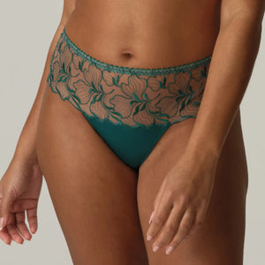 Prima Donna FW24 Springdale Jasper Green Matching Luxury Thong