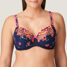 Load image into Gallery viewer, Prima Donna FW23 Devdaha Velvet Blue Full Cup Underwire Bra
