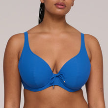 Load image into Gallery viewer, Prima Donna Swim SS25 Aswan Delphinium Cheer Blue Padded Plunge Bikini Top
