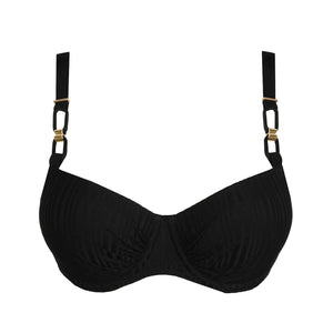 Prima Donna Swim SS25 Kiruna Black Padded Balcony Underwire Bikini Top