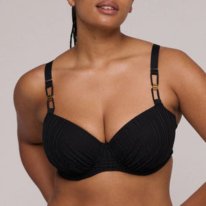 Prima Donna Swim SS25 Kiruna Black Padded Balcony Underwire Bikini Top