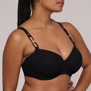 Prima Donna Swim SS25 Kiruna Black Padded Balcony Underwire Bikini Top