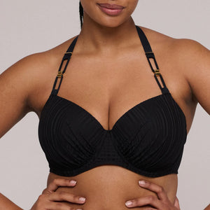 Prima Donna Swim SS25 Kiruna Black Padded Balcony Underwire Bikini Top