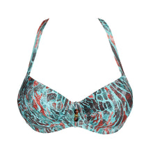 Load image into Gallery viewer, Prima Donna Swim SS25 Riyad Turquoise Seas Padded Balcony Underwire Bikini Top
