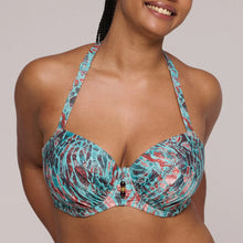 Load image into Gallery viewer, Prima Donna Swim SS25 Riyad Turquoise Seas Padded Balcony Underwire Bikini Top
