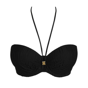 Prima Donna Swim SS25 Kiruna Black Padded Strapless Underwire Bikini Top