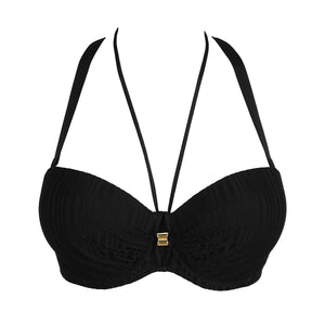 Prima Donna Swim SS25 Kiruna Black Padded Strapless Underwire Bikini Top