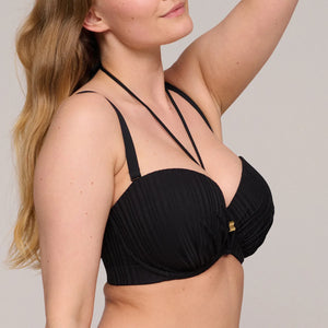 Prima Donna Swim SS25 Kiruna Black Padded Strapless Underwire Bikini Top