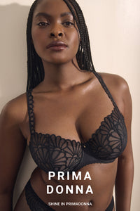 Prima Donna SS25 Gallipoli Black Balcony Vertical Seam Underwire Bra