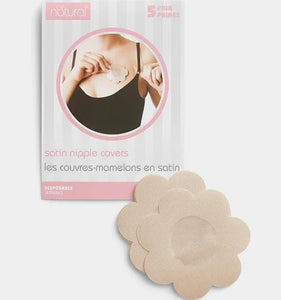 The Natural Satin Nipple Covers (Nude, Black, Leopard Print)