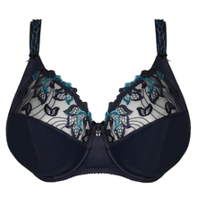 Load image into Gallery viewer, Prima Donna FW24 Deauville Velvet Blue Full Cup Underwire Bra (I-K Cup)
