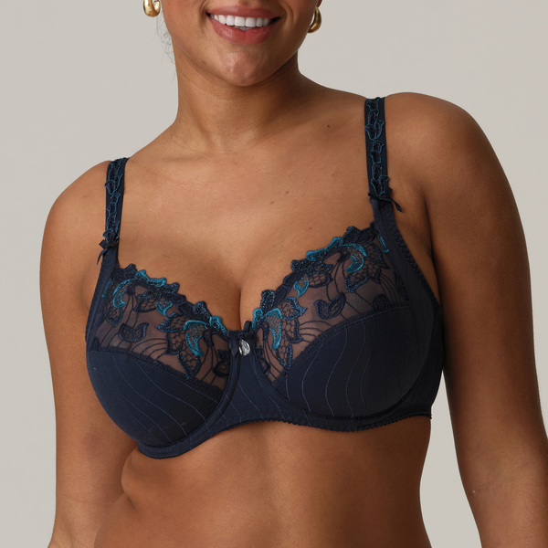 Prima Donna FW24 Deauville Velvet Blue Full Cup Underwire Bra