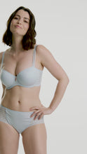 Load and play video in Gallery viewer, Prima Donna Twist Heather Blue East End Moulded Balcony Underwire Bra
