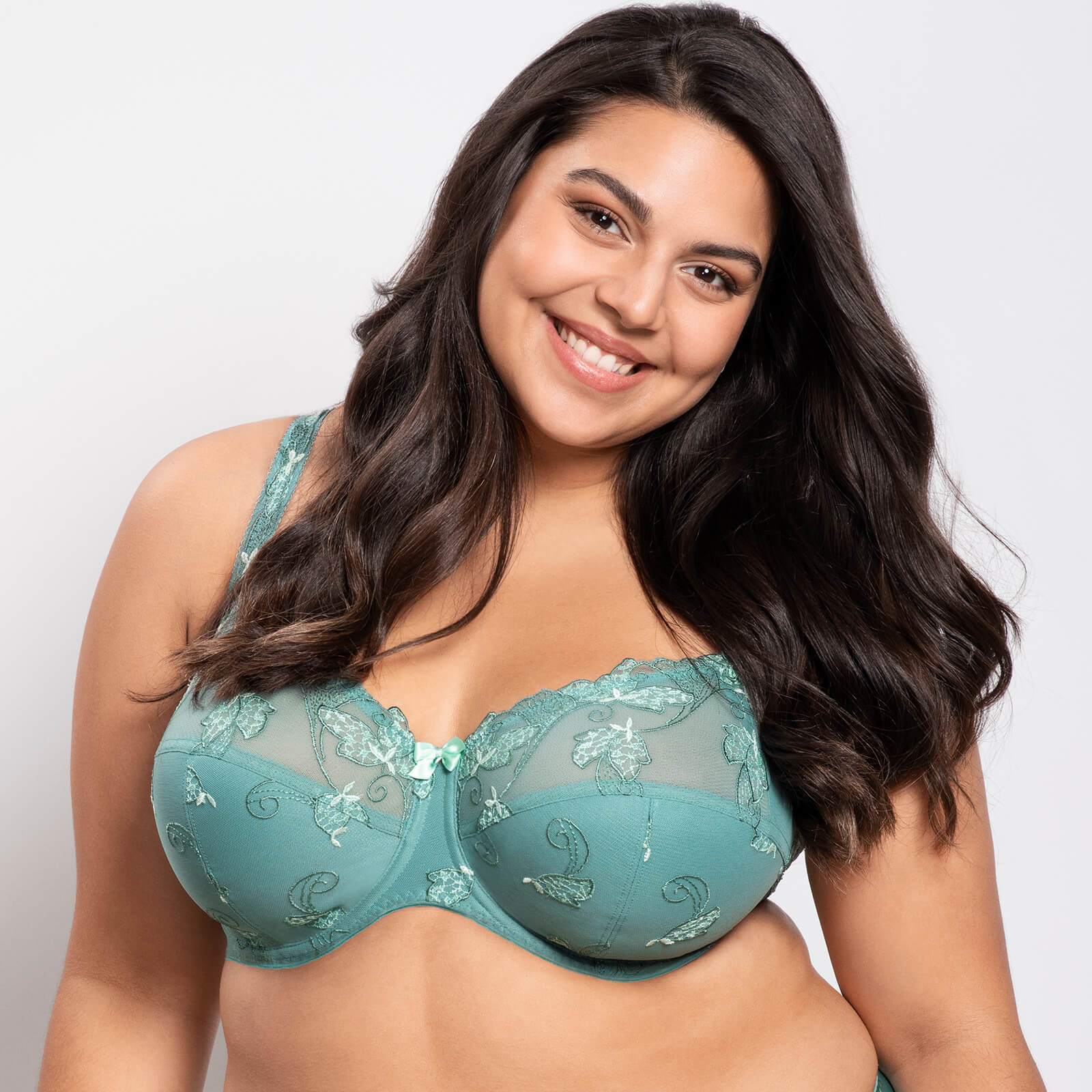 Ulla Carla Full Coverage Embroidered Underwired Bra Jade – LES SAISONS