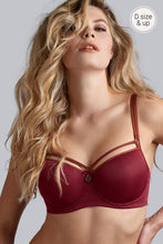 Load image into Gallery viewer, Marlies Dekkers Space Odyssey Balcony Rhubarb + Gold Moulded Underwire Bra
