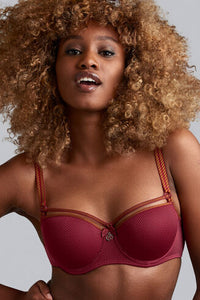Marlies Dekkers Space Odyssey Balcony Rhubarb + Gold Moulded Underwire Bra