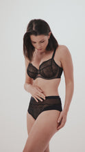 Load and play video in Gallery viewer, Prima Donna Sophora Black Removable Strings Underwire Full Cup Bra
