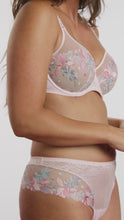 Load and play video in Gallery viewer, Prima Donna SS23 Mohala Pastel Pink Balcony Vertical Seam Underwire Bra
