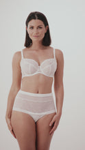 Load and play video in Gallery viewer, Prima Donna White Sophora Full Cup Removable Strings Unlined Underwire Bra
