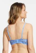 Load image into Gallery viewer, Montelle Cup Sized Non-Underwire Convertible Lace Bralette (Denim Blue)
