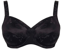 Load image into Gallery viewer, Ulla Viola Full Coverage Padded Strap Underwire Bra Black + Champagne H - L Cup
