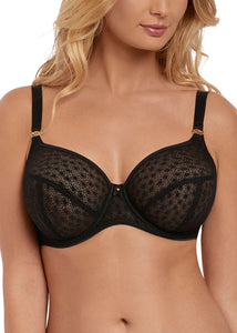 Freya Starlight Side Support Unlined Balcony Underwire Bra (Black + Slate)