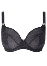 Load image into Gallery viewer, Freya Starlight Side Support Unlined Balcony Underwire Bra (Black + Slate)
