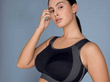 Load image into Gallery viewer, Anita Extreme Control Plus Non-Underwire Non-Padded Sports Bra Black + Smart Rose
