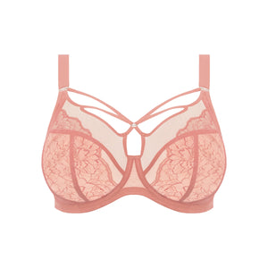 Elomi Brianna Full Cup Plunge Strings Underwire Unlined Bra (Ash Rose)