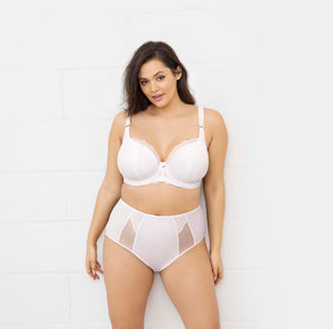 Elomi Brianna Black + White Full Cup Plunge Strings Underwire