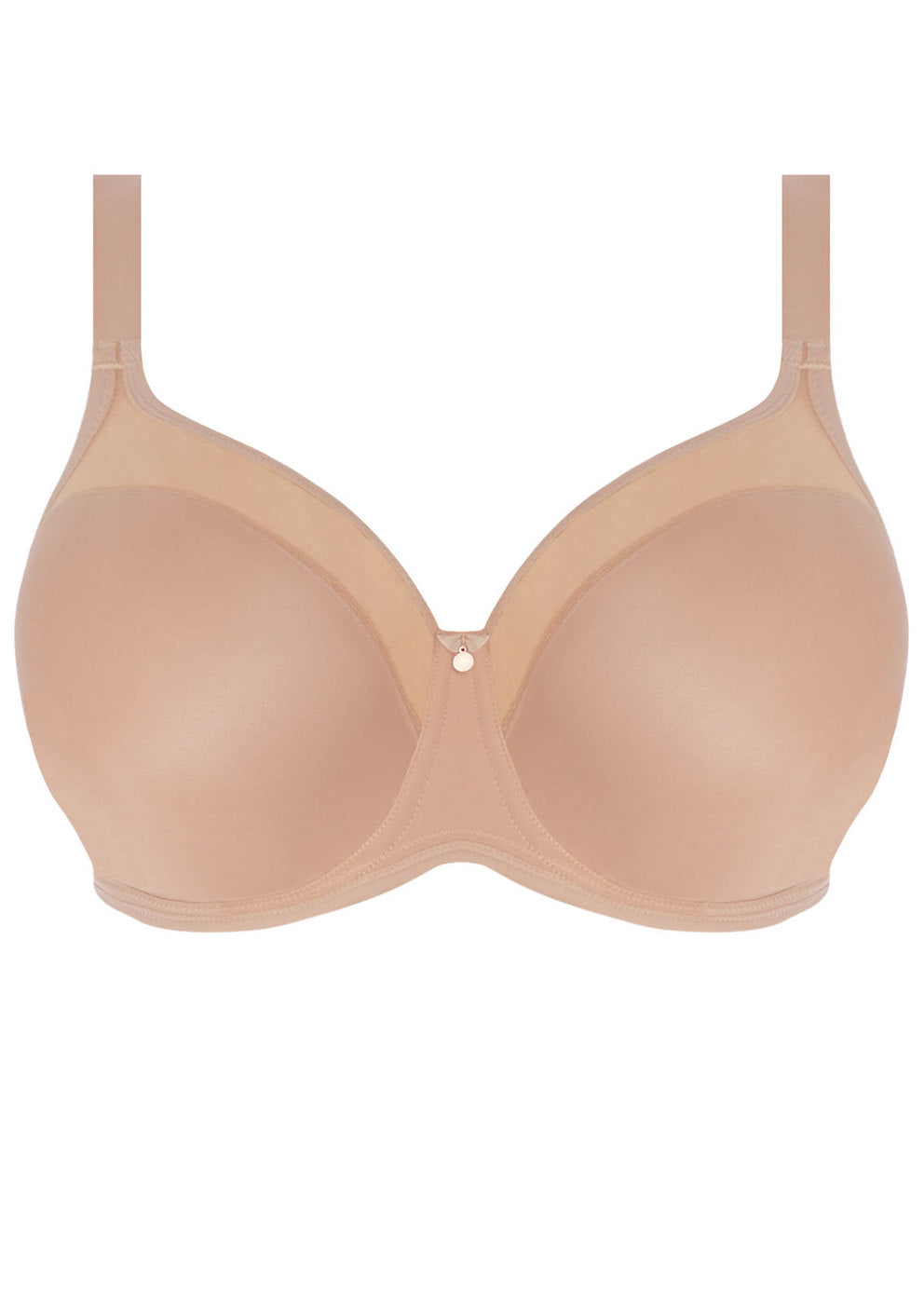 Elomi Smooth Seamless Non-Padded Underwire T-Shirt Bra (Nude + Black + Red)