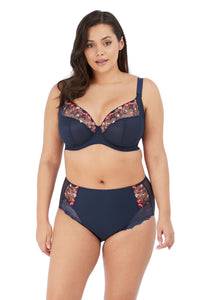 Elomi Charley Navy Plunge Underwire Non-Padded Racerback Convertible Bra