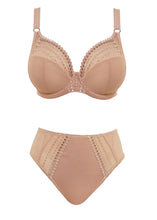 Load image into Gallery viewer, Elomi Matilda Cafe Au Lait J-Hook Plunge Underwire Non-Padded Bra

