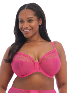 Elomi Matilda J-Hook Plunge Underwire Non-Padded Bra (Pink Kiss + Storm)