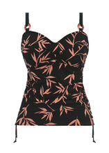 Load image into Gallery viewer, Fantasie Luna Bay Lacquered Black Twist Front Underwire Tankini
