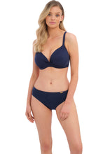 Load image into Gallery viewer, Fantasie Ottawa Matching Mid Rise Textured Bikini Brief (Black, Ink, Pacific Blue)
