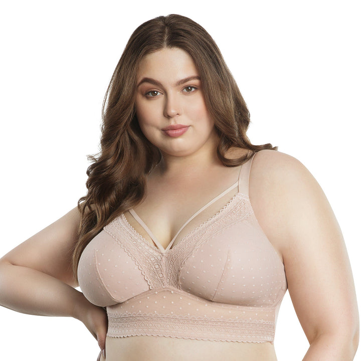 Parfait Mia Dot With Strings Wireless Padded Bralette (Cameo Rose
