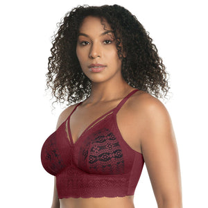 Parfait Mia Lace Strings Wireless Padded Bralette SS22 (Rio Red)