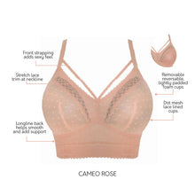 Load image into Gallery viewer, Parfait Mia Dot With Strings Wireless Padded Bralette (Cameo Rose)
