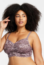 Load image into Gallery viewer, Montelle Cup Sized Non-Underwire Convertible Lace Bralette (Blush, Almond Spice)

