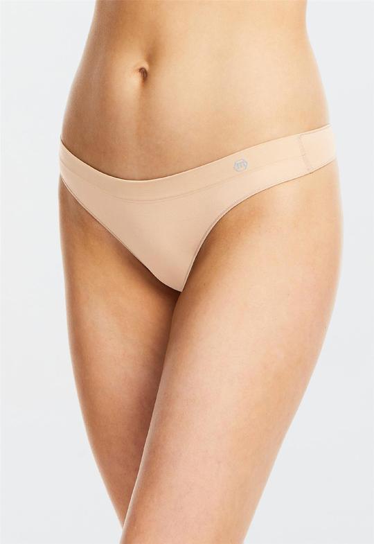 miel Women's Luna Midrise Seamless Thong Panties Comfortable