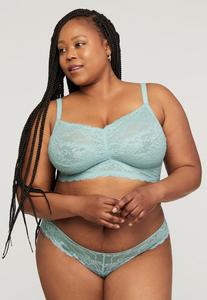 Montelle (New Sizes + Colours) Cup Sized Non-Underwire Convertible Lace Bralette (Mango Sorbet, Skylight, Champagne)