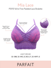 Load image into Gallery viewer, Parfait Mia Lace Strings Wireless Padded Bralette (Light Orchid)
