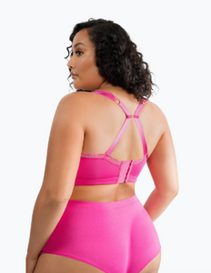 Parfait Dalis Bra Sized Non-Underwire Modal & Lace J-Hook Bralette (Bright Pink)