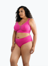 Load image into Gallery viewer, Parfait Dalis Bra Sized Non-Underwire Modal &amp; Lace J-Hook Bralette (Bright Pink)
