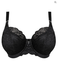 Load image into Gallery viewer, Elomi Brianna Black Padded Half Cup Underwire Bra
