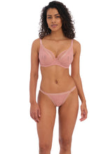 Load image into Gallery viewer, Freya SS22 Tailored Unlined High Apex Plunge Underwire Bra (Ash Rose &amp; Black)
