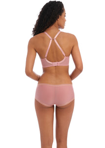 Freya SS22 Tailored Moulded Plunge Racerback Convertible Underwire Bra (Ash Rose & Black)
