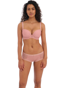 Freya SS22 Tailored Moulded Plunge Racerback Convertible Underwire Bra (Ash Rose & Black)